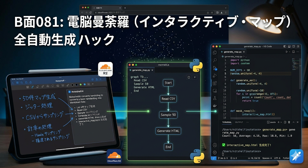 【B面081】14年分の記憶を星座にする：PythonとAIで紡ぐ「電脳曼荼羅」生成ハック