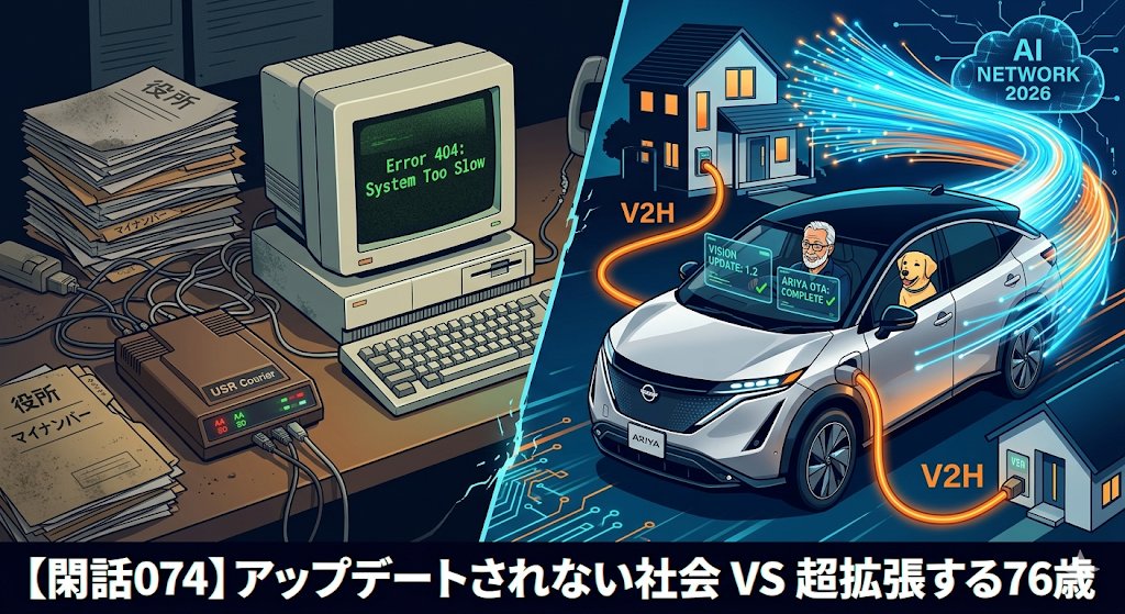【閑話074】車を家に繋ぐ男と、アップデートされない社会（14年のログから）