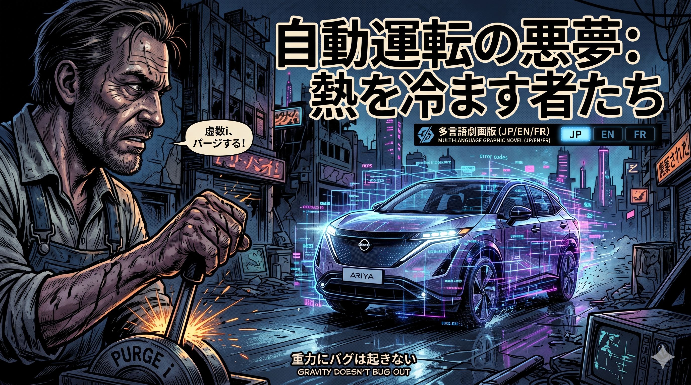 【閑話071】自動運転の悪夢：熱を冷ます者たち（多言語劇画版）