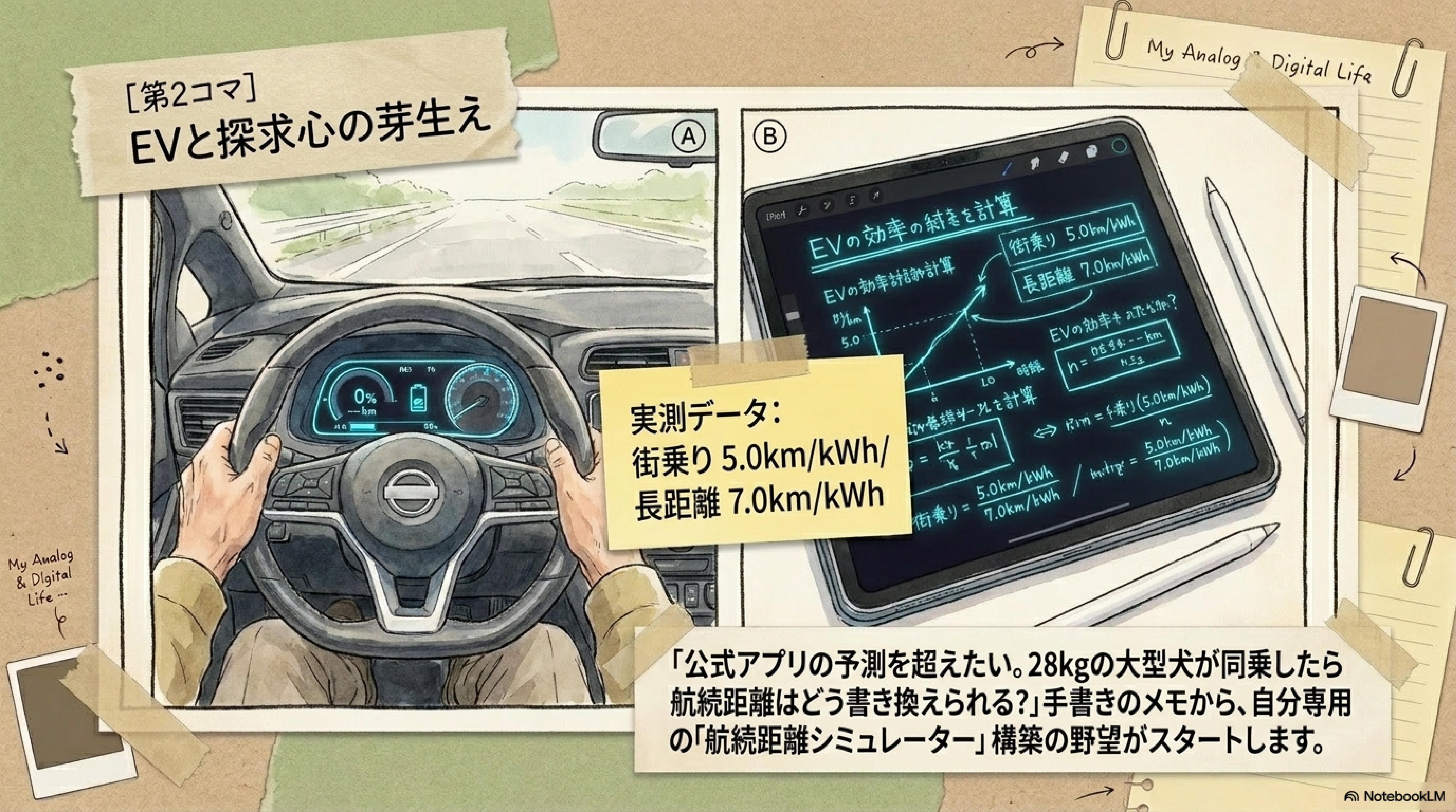 第4コマ：EVと探求心の芽生え