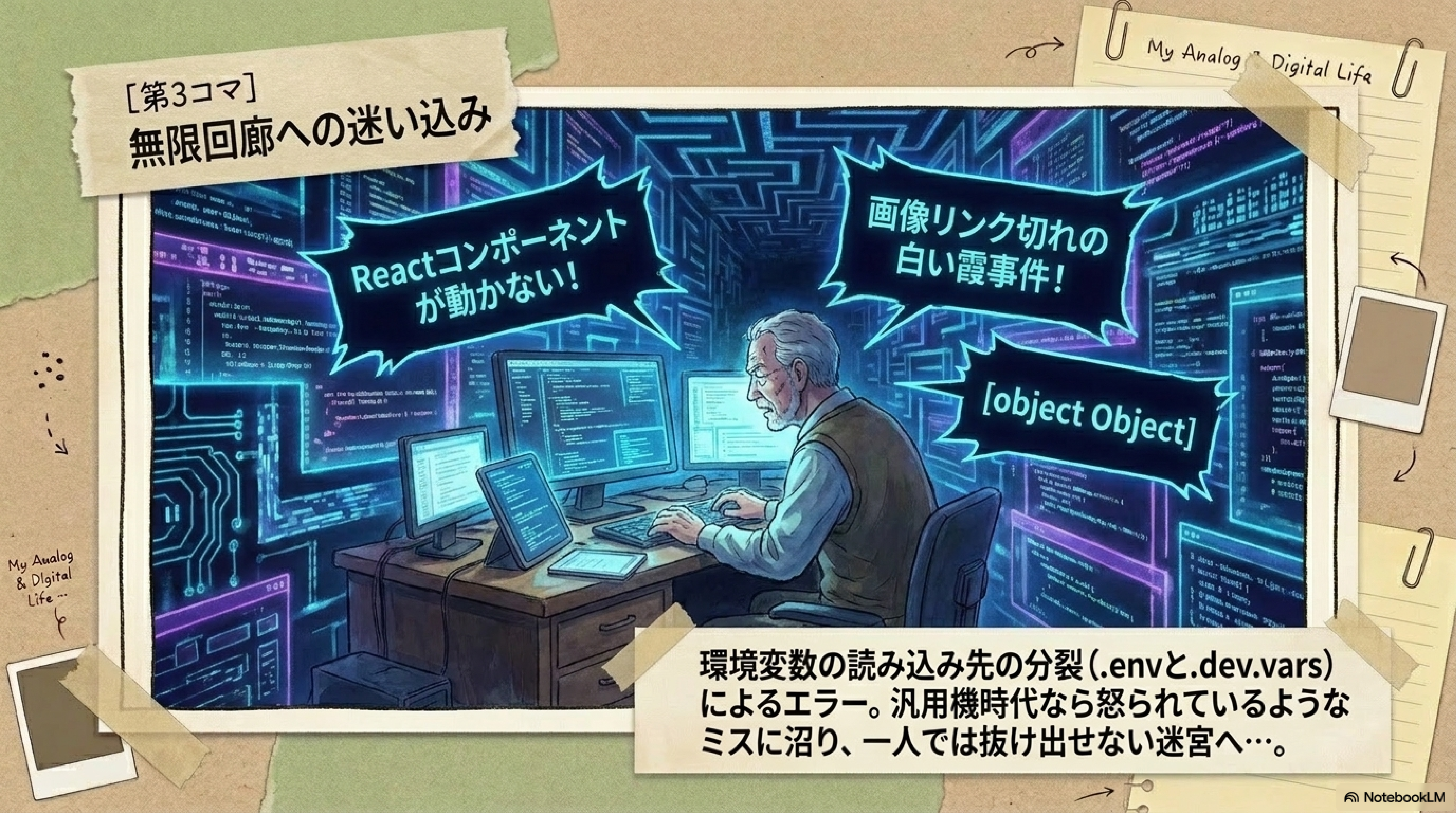 第5コマ：無限回廊への迷い込み