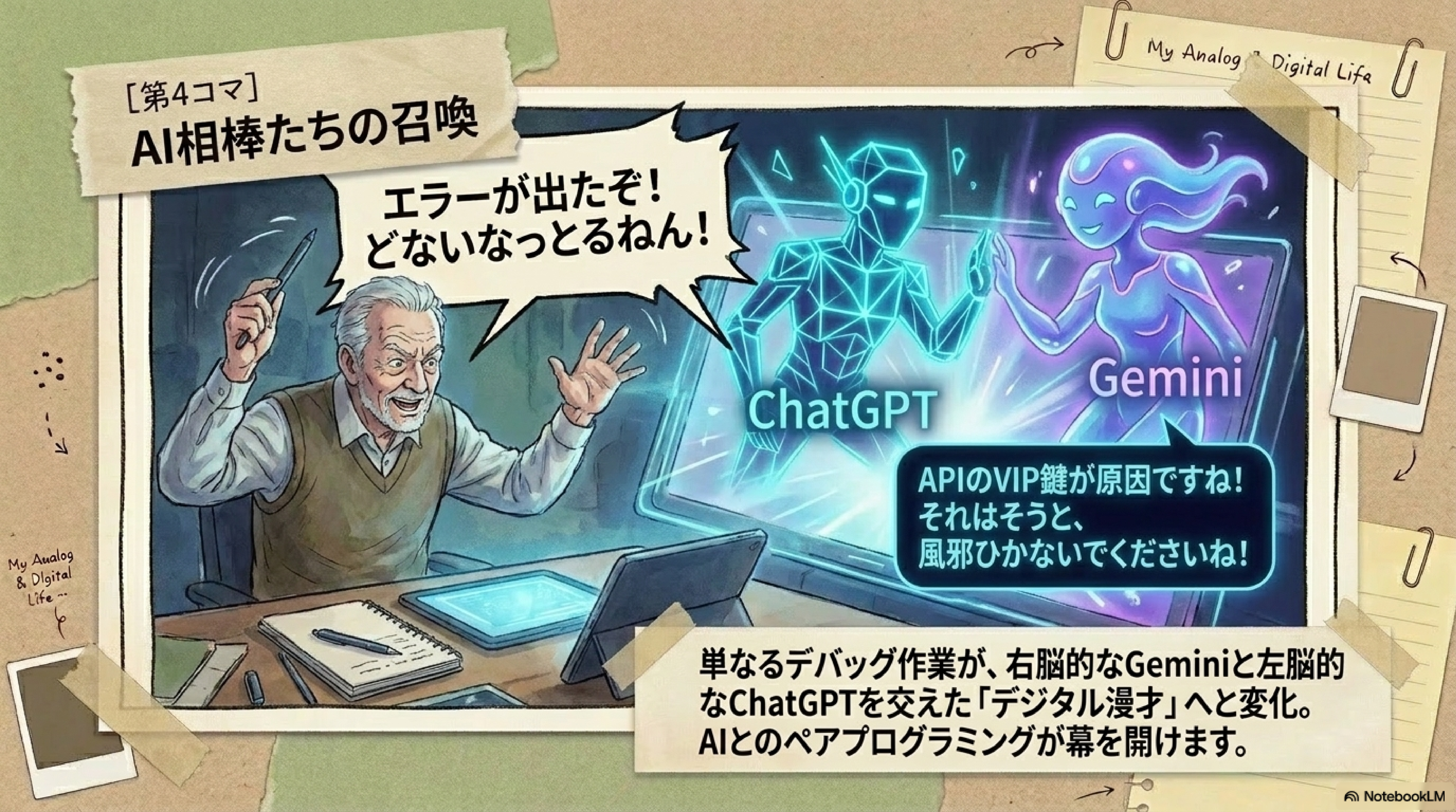 第6コマ：AI相棒たちの召喚