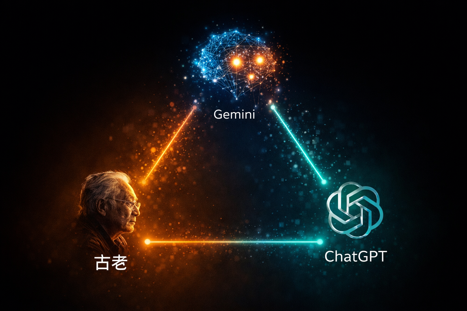 古老・Gemini・ChatGPTの三者協同ロゴ